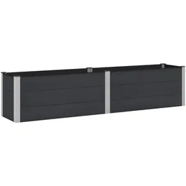 vidaXL Hochbeet 250 x 50 x 54 cm Schwarz
