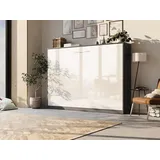 SMARTBett Schrankbett Frotto140x200H Gasdruckfeder Klappbett Doppelbett (1-St., Schrankbett) stk 161 cm
