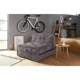 Home Affaire Sessel HOME AFFAIRE "Pia", grau, B:106cm H:82cm T:125cm, 100% Polyester, Sessel, Sessel, Loungesessel aus Cord, in 2 Größen, Pouf-Funktion.