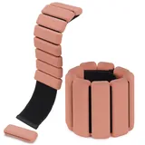 SUNYA Knöchelgewichte Handgelenkgewichte 2PCS X 0,5KG, Gewichtsmanschetten fuß, Ankle Weights Perfekt für Pilate Gewicht, Yoga, Tanz, Barre, Cardio (Fleisch, Rechteck)