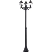 Brilliant Nissie Außenstandleuchte 3flg schwarz 3x A60, E27, 60W,