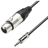 Adam Hall Cables 5 STAR MYF 0150 - Mikrofonkabel Neutrik XLR female auf 3,5 mm Klinke stereo 1,5 m