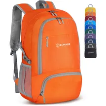 ZOMAKE Faltbarer Rucksack 30 L Orange
