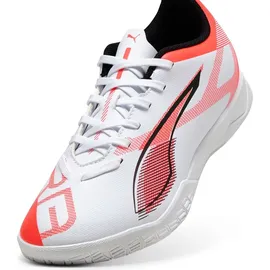 Puma Ultra 5 Play IT Hallenschuhe Kinder Puma White/Puma Black/Glowing Red 34