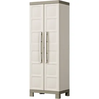 KETER Excellence Kunststoffschrank/Besenschrank, Utility,BxTxH:65x45x182cm, beige/taupe, inkl. 3 verstellbaren Einlegeböden