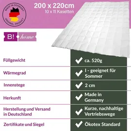 B!Home Bettdecke B!HOME mit 100% Daunen : 200 x 220 cm : Sommer