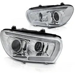 Scheinwerfer LED Tagfahrlicht für VW Scirocco 3 08-14 Chrom mit dynamischen Blinker