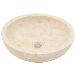 Waschbecken Marmor 4 | vidaXL : Farbe - Creme