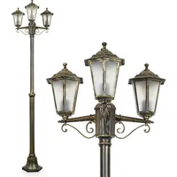 hofstein Rivale Wegeleuchte aus Metall/Glas in Goldfarben-Braun/Weiß - Gold/Braun/Schwarz