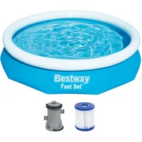 BESTWAY Fast Set Aufstellpool-Set 305 x 66 cm inkl. Filterpumpe