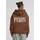 pequs Hoodie bedruckt Braun L