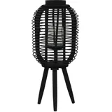 vidaXL Standkerzenhalter Bambus Schwarz