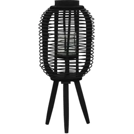 vidaXL Standkerzenhalter Bambus Schwarz