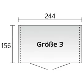 Biohort Europa 3 2,44 x 1,56 m dunkelgrau-metallic