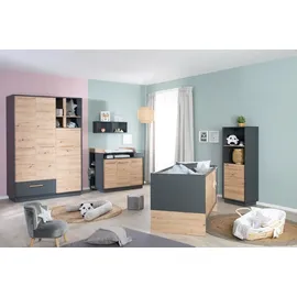 roba Kinderkleiderschrank Lenn 195 x 132 x 54 cm Eiche massiv braun