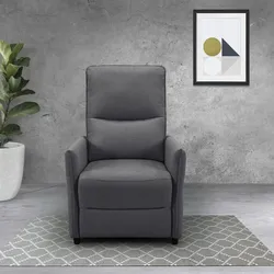 Relaxsessel INOSIGN "CURRIE, mit Liegefunktion, Webstoff-Bezug, Federkern", grau (anthrazit), B:69cm T:90,5cm, Sessel, Ruhe-Sessel, Lese-Sessel, TV-Sessel