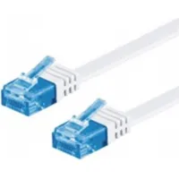 M-Cab Flachpatchkabel U-UTP, 10GB, CU, weiss, 2.00m,