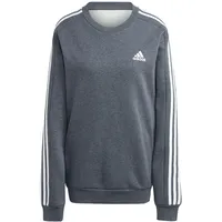 Adidas Herren Essentials Fleece 3-Stripes Sweatshirt, Dark Grey Heather, L