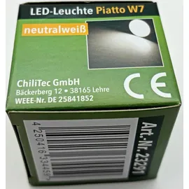 ChiliTec LED Modul flach Ersatz für GU10 Leuchtmittel - LED-Modul neutralweiß 120° 4200K, 230V 7W, 550lm, 50x24mm