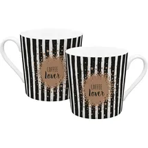 Geda Labels Tasse Home Time Coffee Lover 0,35 l Schwarz