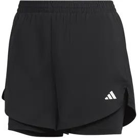 adidas Damen AEROREADY Made for Training Minimal Two-in-One Shorts HN1044 black/white