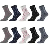 CHiLI Lifestyle Socks Chili Lifestyle Punkte Socken Damen, 10 Paar, Weichbund Baumwolle,