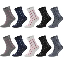 CHiLI Lifestyle Socks Chili Lifestyle Punkte Socken Damen, 10 Paar, Weichbund Baumwolle,