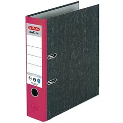 herlitz maX.file nature Ordner rot marmoriert Karton 8,0 cm DIN A4