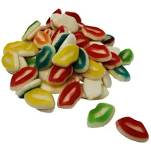 fruchtgummi-außergewöhnlich Fruchtgummi Lippen bunt glänzend fruchtig süß weich Halal 1000g