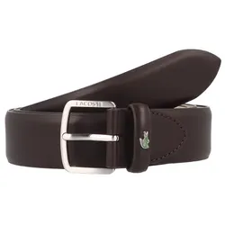 Lacoste Embossed Monogram Gürtel Leder dark brown 105 cm