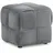 Homestyle4u Sitzhocker Pouf Cord 46 x 41 x 46 cm Grau