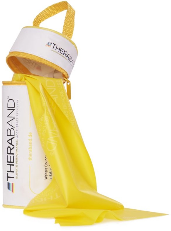 Theraband Unisex TheraBand Übungsband 2,50 m in Reißverschlusstasche gelb