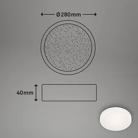 Briloner LED Deckenleuchte Runa 18 W Weiß