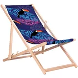 Strandliege Liegestuhl Gartenliege Buchenholz Toucan