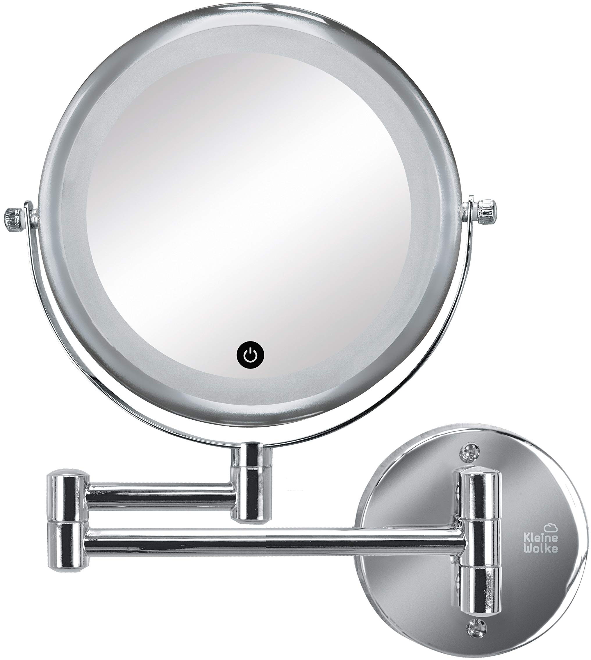 Kleine Wolke Kosmetikspiegel Lumi Mirror Silber Spiegel, Metall chromiert/Glas, Maße: ca. 29 x 36 x 4 cm