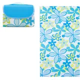 DOTBUY-SHOP Picknickdecke Wasserdicht, Campingdecke Stranddecke Maschinenwaschbar Faltbar Kinder Picknickmatte, für Outdoor Garten,Strand, Campen, Wandern und Ausflüge (150x100cm,Lilien)