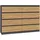 CDF Kommode mit 8 Schubladen 138 x 97 x 40 cm Anthrazit / Artisan-Eiche
