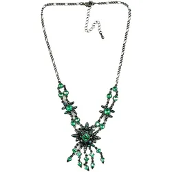 Kette mit Anhänger ALLGÄU REBELL "Ina", Damen, Gr. one size, Metall, grün, Basic, Halsketten, rustikaler Charme