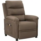 vidaXL Massagesessel Taupe Stoff