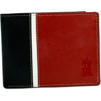 Drachenleder Herren Portemonnaie schwarz 13x9,5x2,5cm D2OPT041R - Schwarz