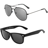 UrbanSky Sonnenbrille für Herren 2er-Pack, klassische Modelle (Gravitation) - 2er-Pack