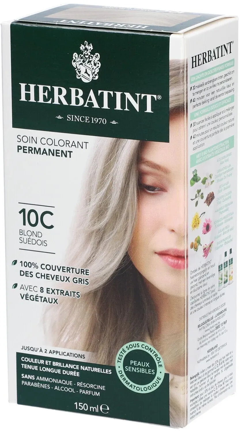 Herbatint Permanente Haarfarbe 10C Schwedisch-Blond