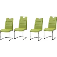 Hti-Living HTI-line Schwingstuhl 4er Set PU grün