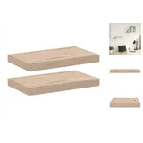 vidaXL Schweberegale 2 Stk. 40x23,5x4 cm Holzwerkstoff