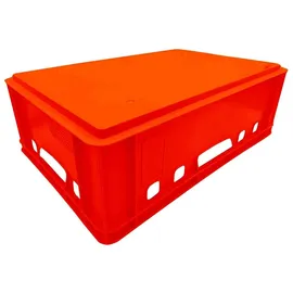 Buri Fleischkiste Metzgerkiste Eurobox E2 Rot 60x40x20cm