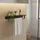 Relaxdays Handtuchstange Wand mit Ablage Schwarz/Braun