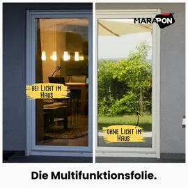 Marapon Spiegelfolie Silber statisch haftend 0,90x2 m Fensterfolie Sichtschutz - Silber