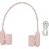Tragbarer Nackenventilator Mit 3 Geschwindigkeitsstufen, Batteriebetrieben, Usb-aufladbar, Leistungsstark, Leise Und Leicht, Ideal Für Zuhause, Büro Und Reisen (rosa).