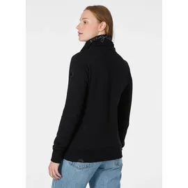 Ragwear Sweatjacke "RONETTE A", Damen, Gr. L, schwarz, angeraute Sweatware, Obermaterial: 70% Baumwolle, 30% Polyester, unifarben, normal, Rundhals, Sweatjacken Sweatjacke, Baumwollmischung mit Marken-Stickerei