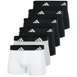 adidas Active Flex Cotton Boxershorts grau/schwarz/weiß S 6er Pack